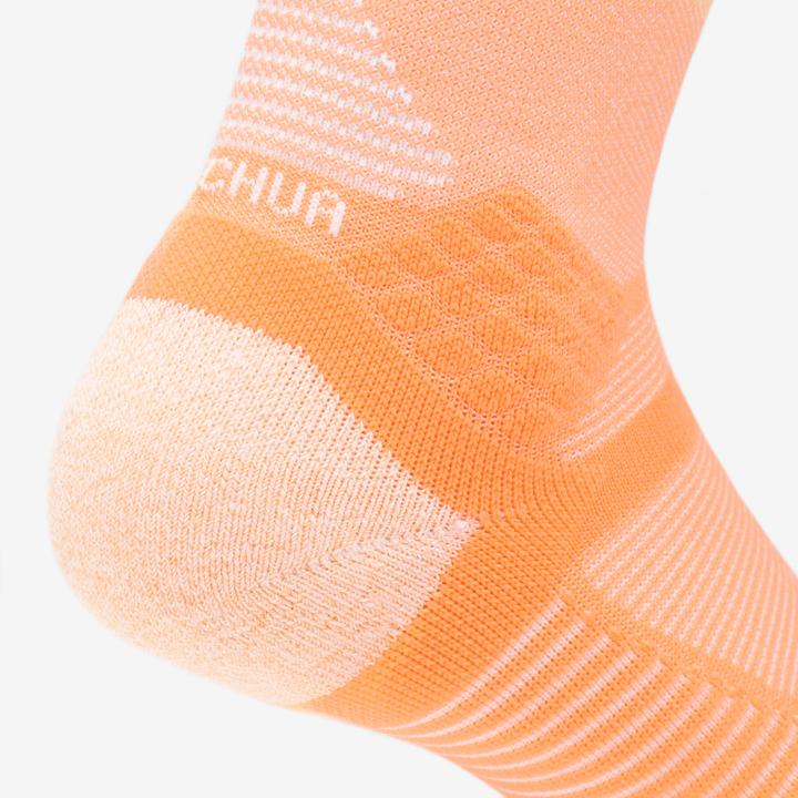 Image du produit Quechua Chaussettes randonnée - hike 500 high gris et abricot x2 paires (39, 42)
