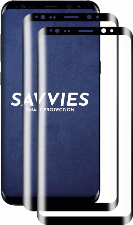 Immagine prodotto Savvies Protezione dello schermo in vetro blindato a schermo intero (2 Pezzo/i, Samsung Galaxy S8+)