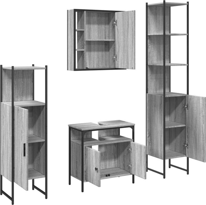 Actual product image VidaXL 4-piece bathroom furniture set