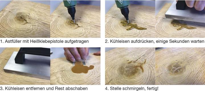 Stubai WoodRepair Holzreparatur Astfüller Füllmasse 9 Sticks x 300mm Kirsche