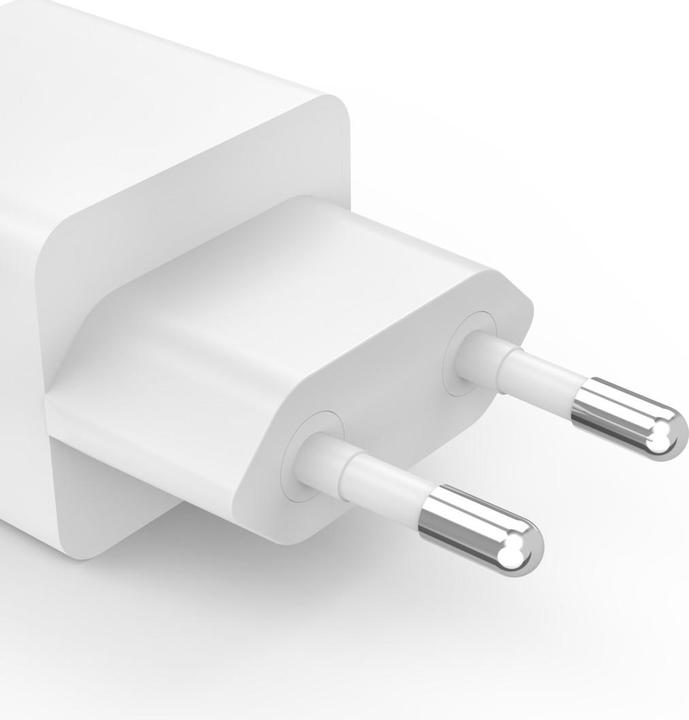 Actual product image Hama Fast charger, GaN, 2x USB-C, PD/Qualcomm®, mini charger, 65 W, white (65 W)