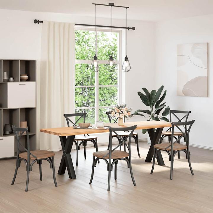 Actual product image VidaXL Dining table legs X-shape 2 pcs. black 60x(72-73) cm steel table leg