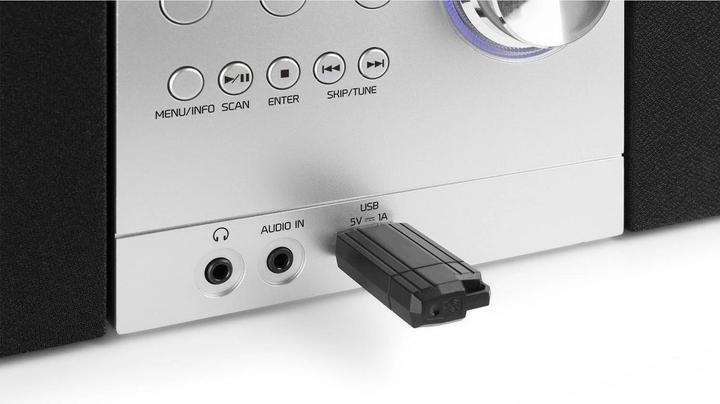 Immagine prodotto Audizio Sistema Micro HiFi Metz Alluminio (Lettore CD, Bluetooth, 1x 30 W)