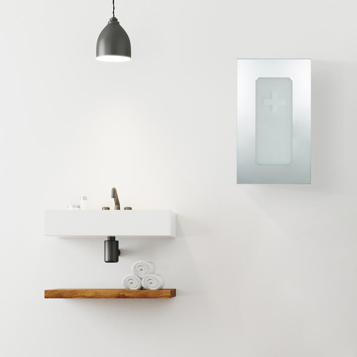 Actual product image Relaxdays Medicine Cabinet, 2 Compartments (32 x 12 x 54 cm)