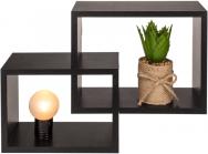 Produktbild Ootb Schwarzes Holz-Wandregal, 2er Set (17 x 13 x 9 cm)