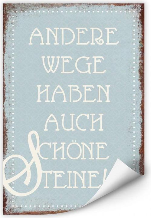 Produktbild Trenddeko Andere Wege haben auch schöne Steine (80 x 120 cm)