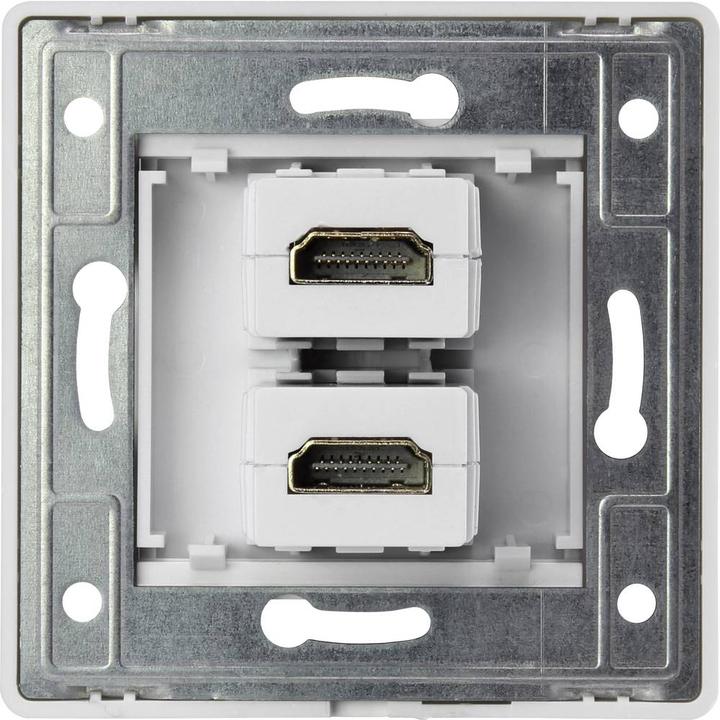 Produktbild Renkforce 2 Port Unterputz HDMI Wandanschlussdose mit Kabel (HDMI)