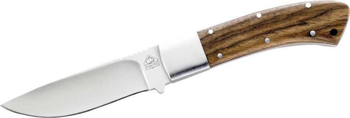 Immagine prodotto PumaTec Coltello da cintura, AISI 420, legno di zebrano, fodero in pelle (9.30 cm)