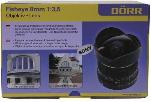 Image du produit Dörr Objectif fisheye 8mm f 3.5, pour Sony (Sony A, APS-C / DX)