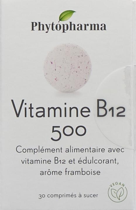 Immagine prodotto Phytopharma Vitamina B12 Lutschtablette 500 mcg (30 Pezzo/i, Pillole, 40 g)