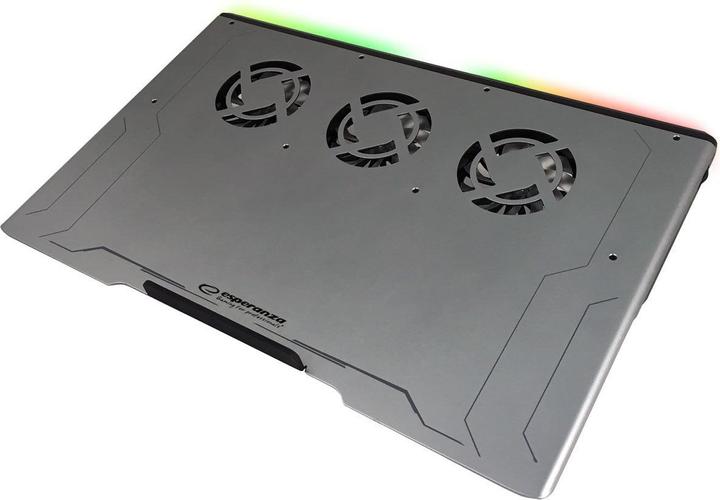 Actual product image Esperanza EGC108 Gaming Cooling Pad for Laptop LED rgb bores