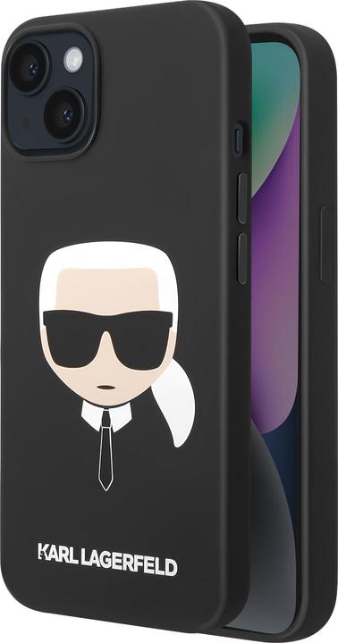 Image du produit Karl Lagerfeld KLHCP14MSLKHBK iPhone 14 Plus 6.7 "étui rigide noir / noir Silicone Karl's Head (Apple iPhone 14 Plus)
