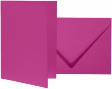 Artoz 10 cartes pliantes avec enveloppes Mosaic DIN B6 fuchsia (10 pcs)