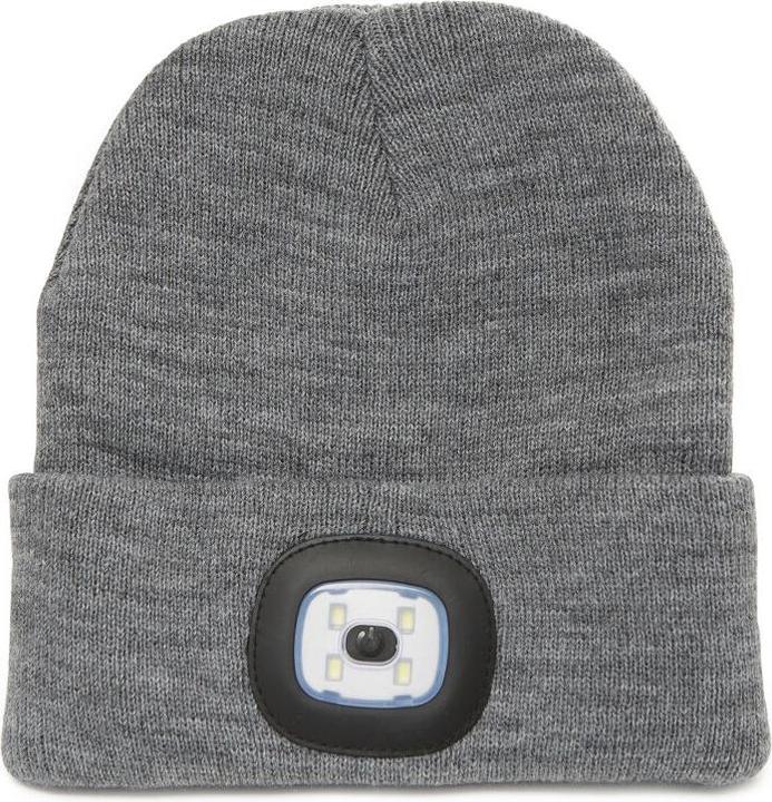 Actual product image Kikkerland Grey Light Up Beanie (One size)