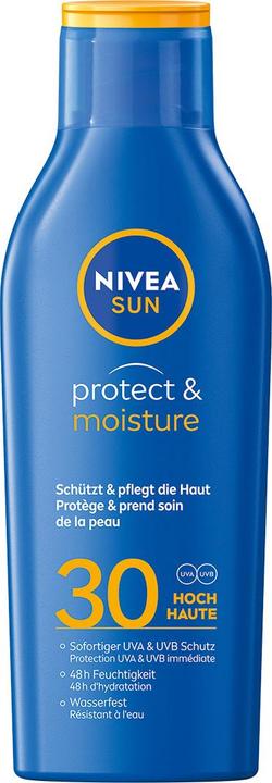 NIVEA Sun Protect & Moisture Sonnenmilch (Sonnenmilch, SPF 30, 250 ml, 289 g)