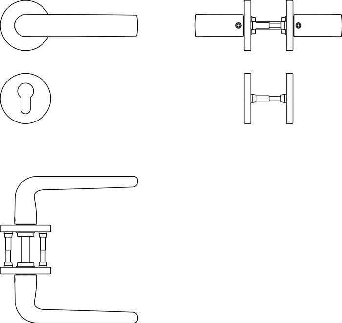 Immagine prodotto FSB Rosone 12 1076 in acciaio inox F69 rotondo WC-R8 DIN sinistra/destra D/D (Maniglia della porta)