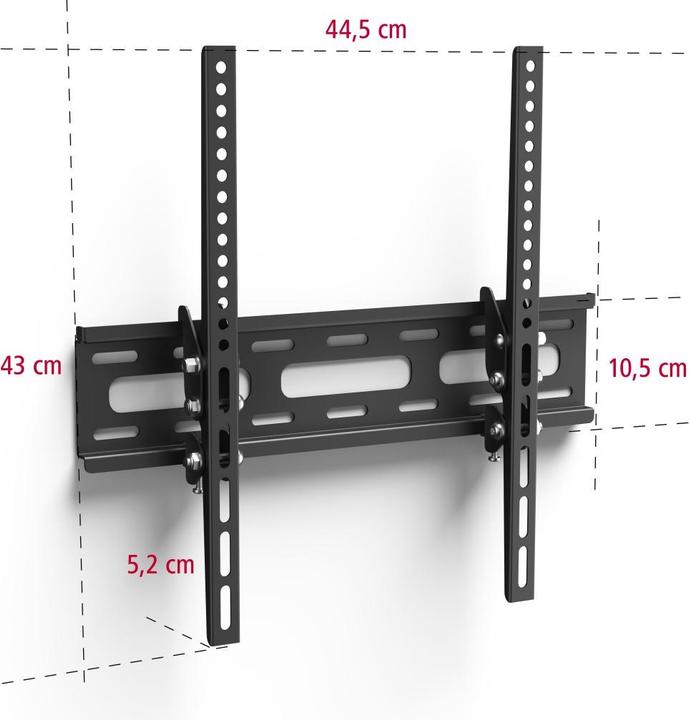 Actual product image Hama TV wall bracket, inclinable, 191 cm (75") up to 40 kg (Wall, 75", 40 kg)