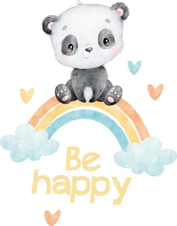 Produktbild Herding Kuscheldecke Regenbogen Panda 75 x 100 cm (75 x 100 cm)