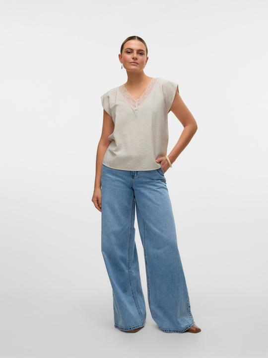 Image du produit Vero Moda Vmsafa Sl V-Neck Lace Top Wvn Ga Noos (M)