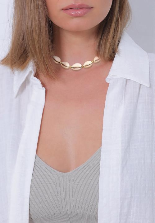 Produktbild Elli Choker, Muschel (Muschel, 925 Sterling Silber vergoldet, No stone, Nylon, 36 cm)