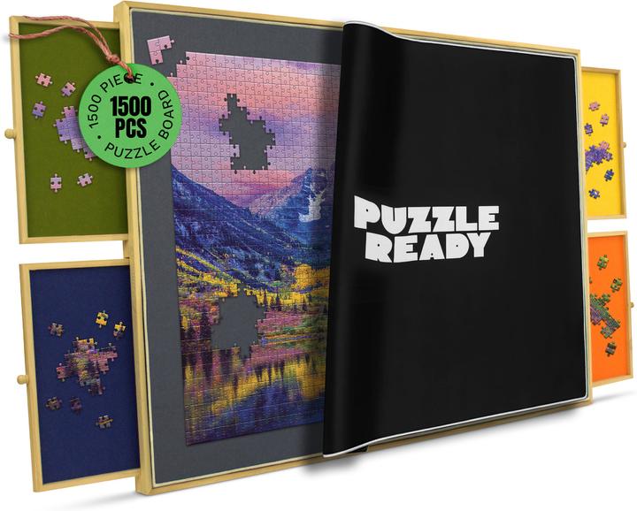 Image du produit Puzzle Ready Planche de puzzle avec tiroirs colorés (1500 pièces)