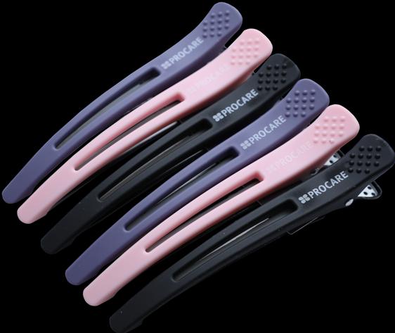 Actual product image Procare Premium Hair Sectioning Clips Pink/Violett/Black