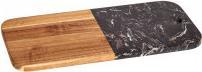 Actual product image Kinvara cutting board wood and black marble 38cm