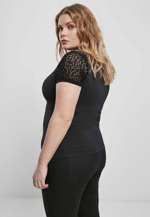 Image du produit Urban Classics Ladies Flock Lace Turtleneck Tee (XS)