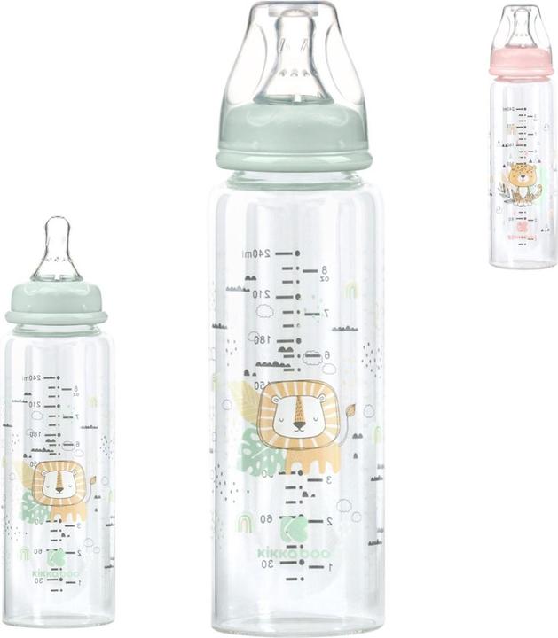 Kikkaboo Baby Glass Bottle Savanna 240 ml (240 ml)