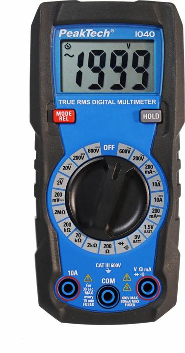 Produktbild Peaktech P 1040 TrueRMS Digital Multimeter (CAT III 600V, CAT IV 300V)