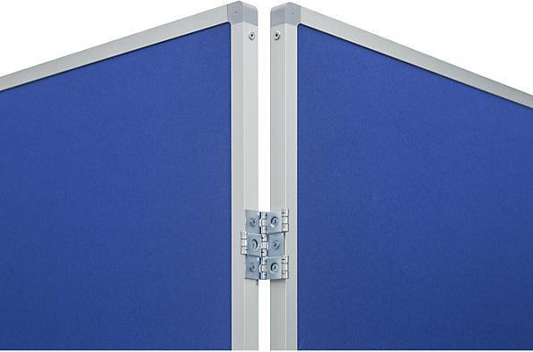Produktbild eurokraft basic Präsentationswand, faltbar und mobil, HxBxT 1905x3040x50 mm, blau (190.5 x 304 x 50 cm)