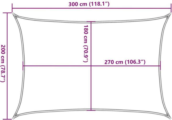 Immagine prodotto VidaXL Sonnensegel (200 x 300 cm)