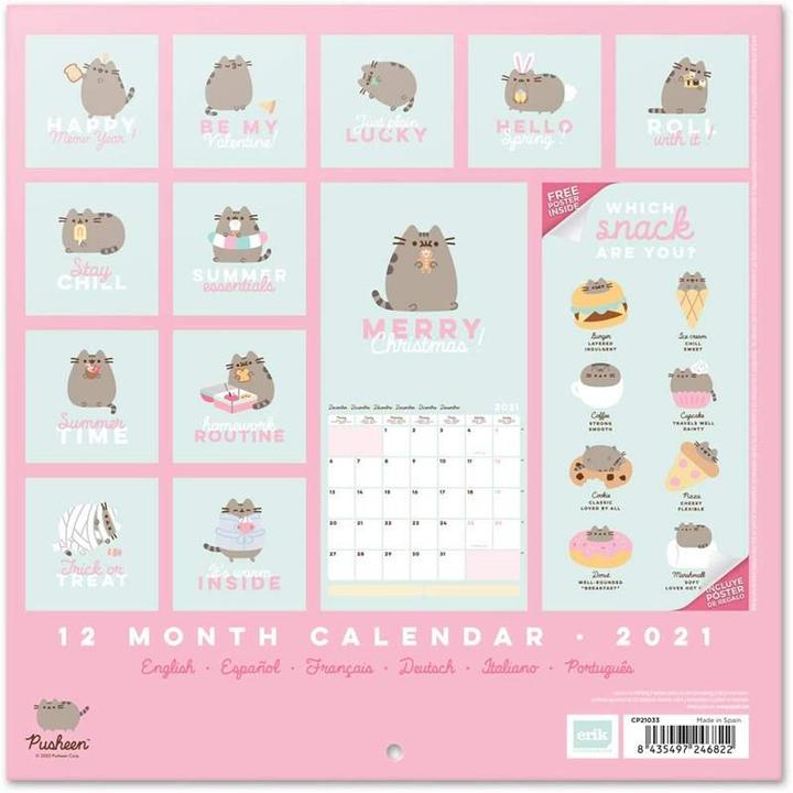 Actual product image Pusheen A calendar for daily planning in the Foodie Collection (30 x 30 cm)