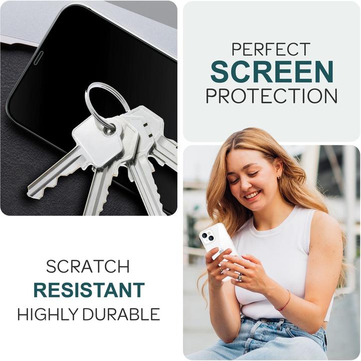Produktbild Nalia 2x Schutzglas & 1x Schablone (2 Stück, Apple iPhone 15)