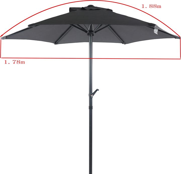 Produktbild VCM Sonnenschirm Balkonschirm rund UV-Schutz (1.80 m)
