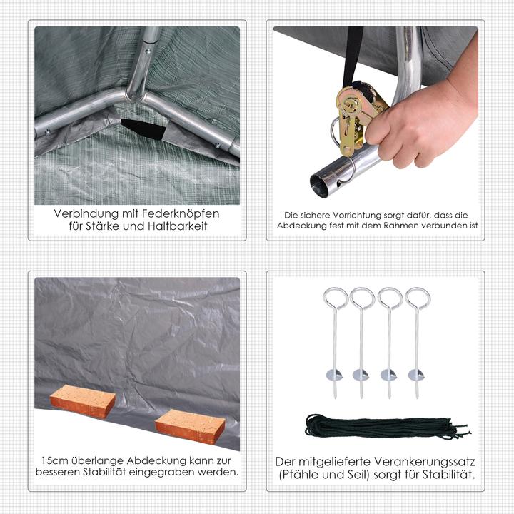 Produktbild Outsunny Carportzelt für Quards und Buggys (Strandzelt + Strandmuschel, 15.30 kg)