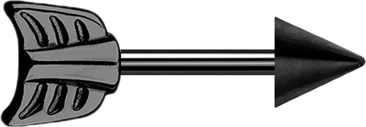 Produktbild Star Piercing Barbell schwarz mit Cone und Pfeil (Chirurgenstahl 316L)