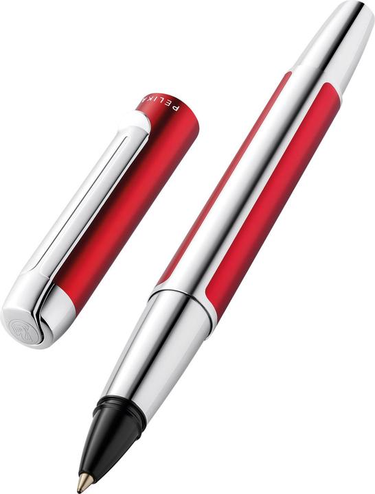 Actual product image Pelikan Rollerball Pura, Bordeaux (Silver, Bordeaux red, 1 x)
