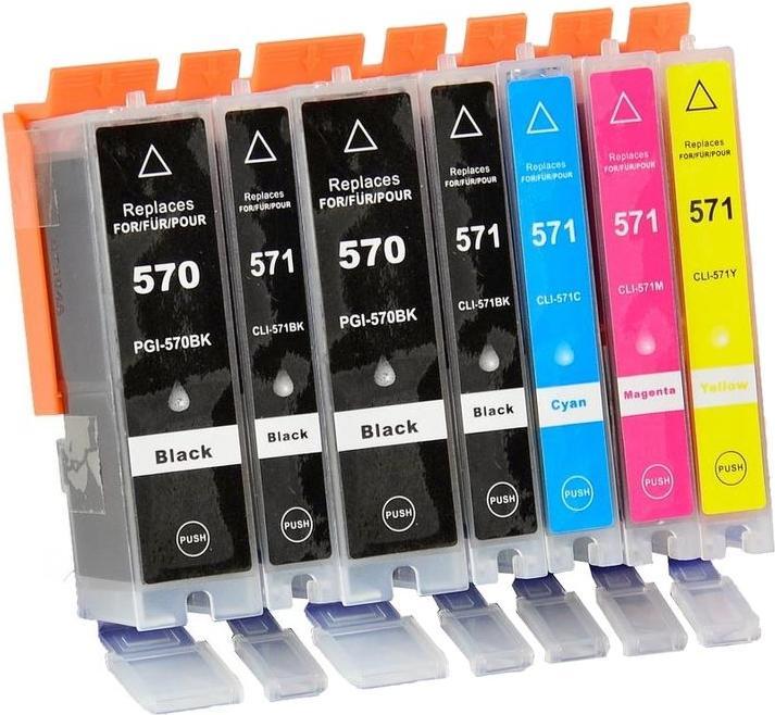 Actual product image Hermex Compatible Ink Cartridge XL for Canon PIXMA TS5050 (M, PGBK, FC, Y, C)