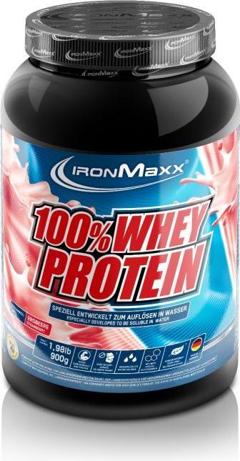 Produktbild IronMaxx 100% Whey Protein (Erdbeer, 1 Stk., 900 g)