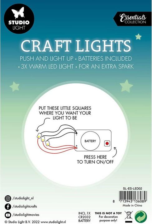 Actual product image Studio Light | Essential Tools Craft lights Batteries included