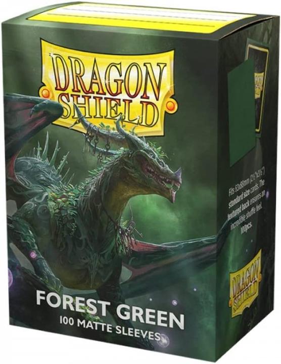 Actual product image Arcane Tinman Sleeves Matte Dragon Shield (100) - Forest Green (63X88mm)