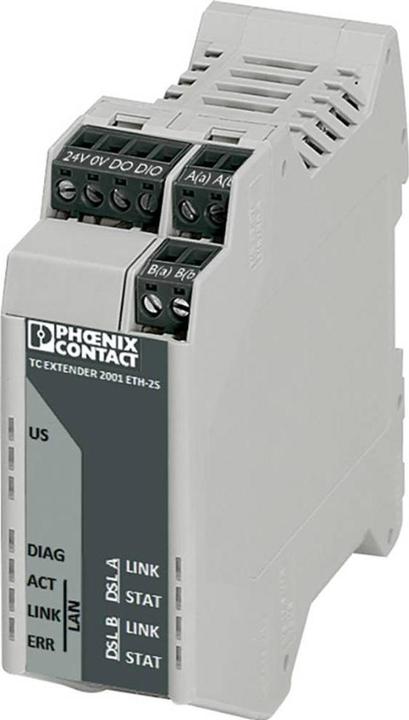 Image du produit Phoenix Contact Deuxième génération : Extender Ethernet non administrable TC EXTENDER 2001 ETH-2S 2702409 18 (2 Ports)