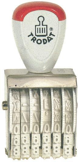 Actual product image Trodat Numeral ribbon stamp