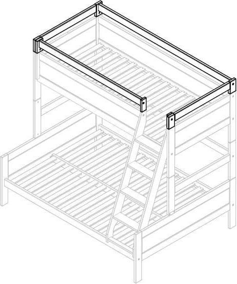 Actual product image Lifetime Kidsrooms Safety elevation open front for family bed (206 cm)