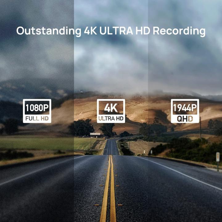 Actual product image 70mai A800S (Built-in display, Rechargeable battery, Bluetooth, Wi-Fi, GPS receiver, Accelerometer, UHD 4K)