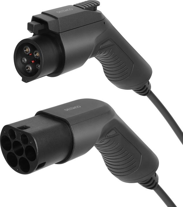 Produktbild Deltaco Typ 2 auf Typ 1 Kabel (Typ 2, 3.60 kW, 16 A, 10 m)
