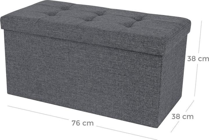 Actual product image Songmics Chest LSF47K dark grey fabric 76.0 cm