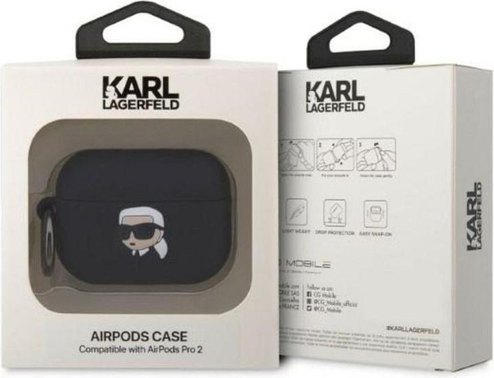 Actual product image Karl Lagerfeld Airpods Pro 2 Logo NFT Karl Head Silicone Cas (Headphone bag)