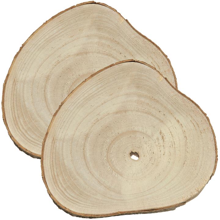 Actual product image Natura Punto Set of 2 round wooden coasters (2 x, Pan coaster)